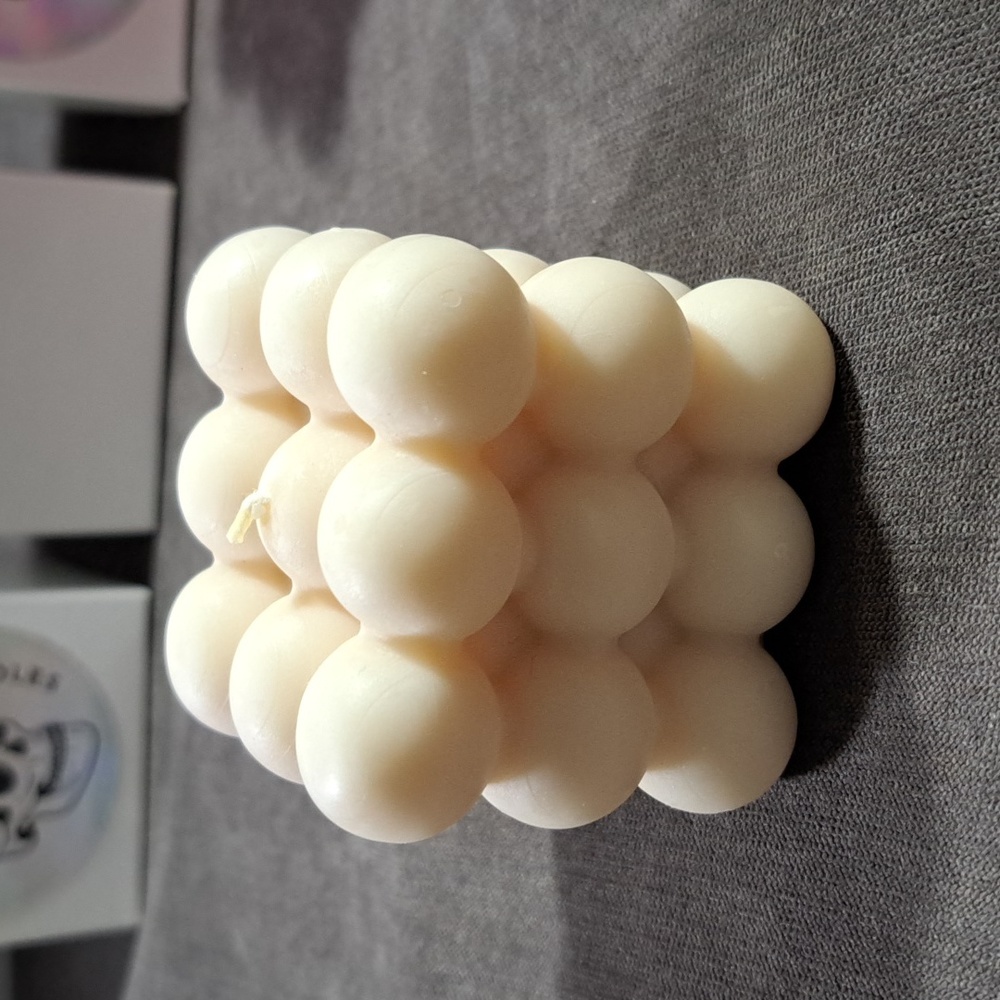 Drop Dead Candles Cream Square Bubble Candles NEW Scent Pineapple Peach